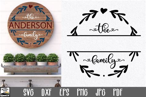 Family Name SVG File | Family Monogram Sign SVG File - So Fontsy