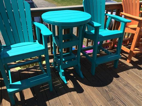 Hit the Deck. VERY comfortable pub table & chairs. (No price).