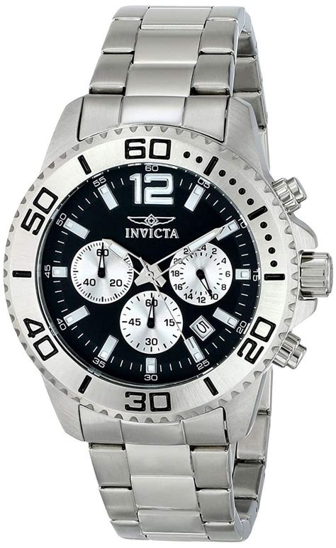 Invicta Men's Pro Diver Chronograph Black Dial Stainless Steel Watch