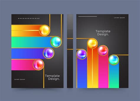 Premium Vector | Book Cover with spheres of 4 colors elegant book cover ...