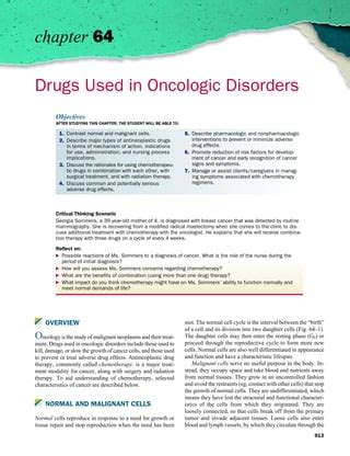 Clinical drug therapy nursing capitulo onco | PDF