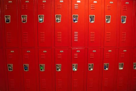 A high school locker. | School lockers, High school lockers, High school