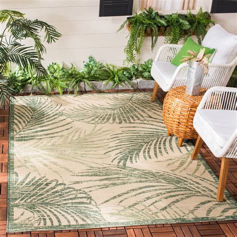 Safavieh Courtyard Padic Distressed Palm Leaf Indoor/Outdoor Area Rug - Walmart.com