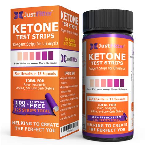 Ketone Test Strips (2 Bottle) | Testing Level of Ketone | Just Fitter