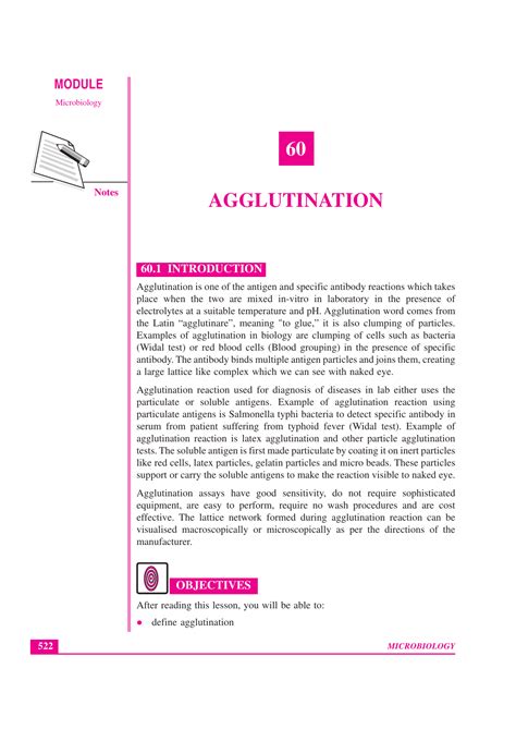 AGGLUTINATION