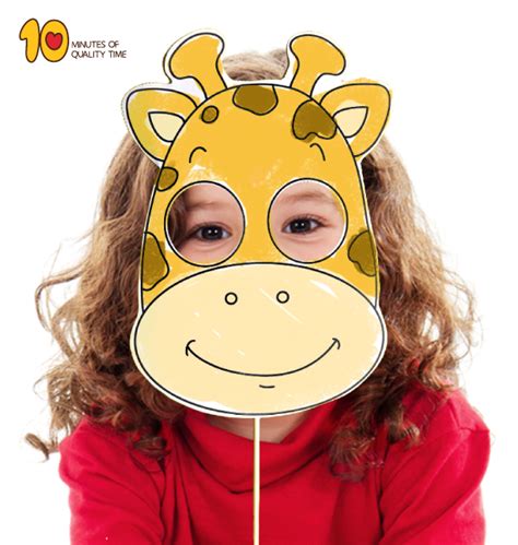 Printable Giraffe Mask – 10 Minutes of Quality Time