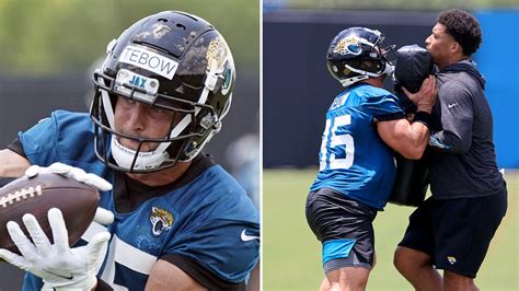 Tim Tebow Putting In Work at Jaguars Practice, Blocking & Catching Passes