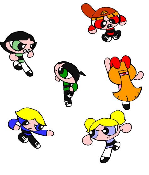 Powerpuff Girls and Rowdyruff Boys fight by nezcabob - Fanart Central