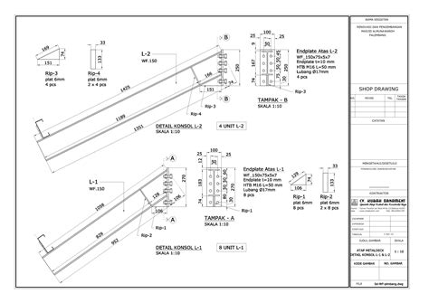 Gambar Konstruksi Baja Wf Dwg – serat