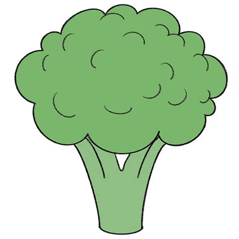 How to Draw a Broccoli - Easy Drawing Tutorial For Kids