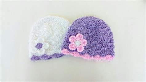 Lacy Crochet Baby Hat With Flower - Easy Beginner Project! - Soukaina ...