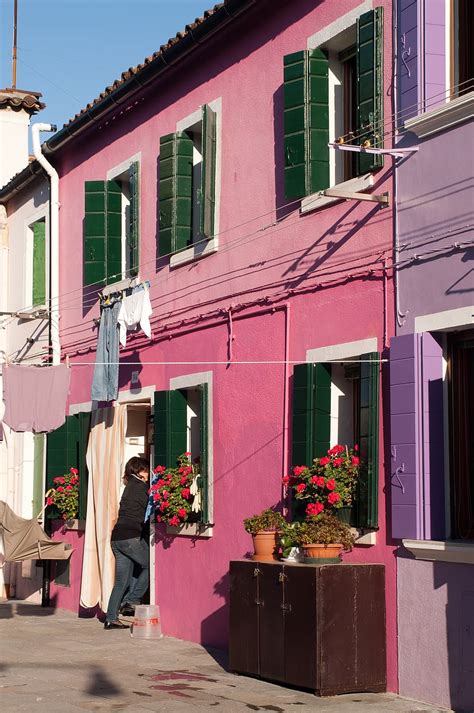 HD wallpaper: italy, venice, burano, architecture, color, pink, building exterior | Wallpaper Flare