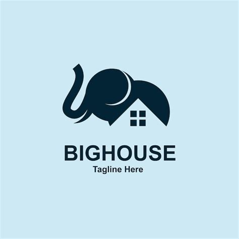 Premium Vector | Elephant house logo big house logo concept vector