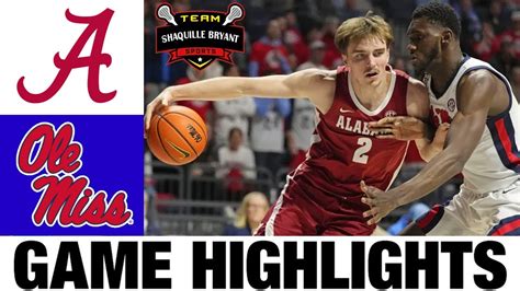 #14 Alabama vs Ole Miss Highlights | NCAA Men's Basketball | 2024 ...