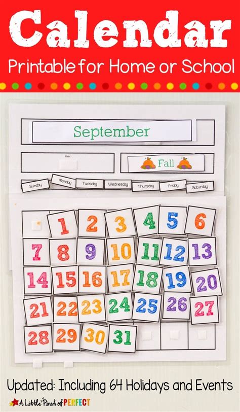 Interactive Calendar for Kids *UPDATED* - | Kids calendar, Interactive ...