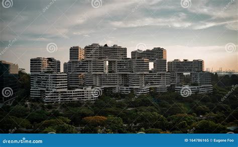 Aerial View of a Unique Architectural Residence, the Interlace ...