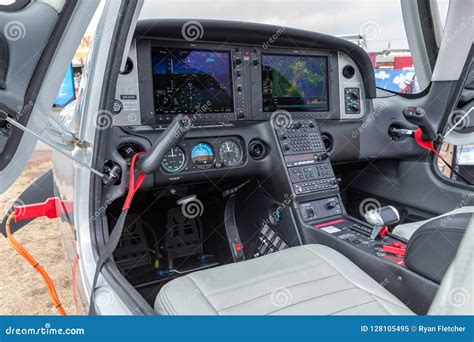 Cockpit of Cirrus SR22T VH-EPG High Performance Light Aircraft ...