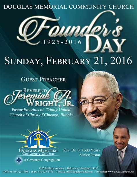 Douglas Church - Changing Lives, Building Legacies » FOUNDER’S DAY