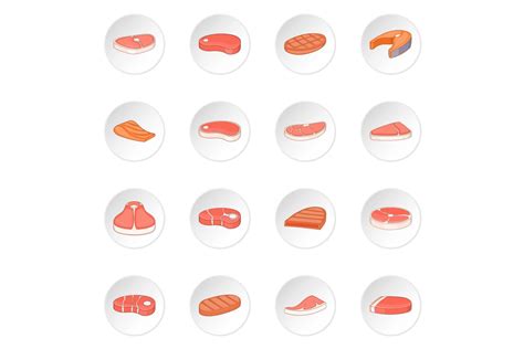 Steak Icons Set Graphic by ylivdesign · Creative Fabrica