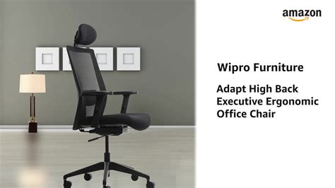 Wipro Furniture Adapt Fabric Ergonomic Office Chairs (Black) - GRshoppingstore