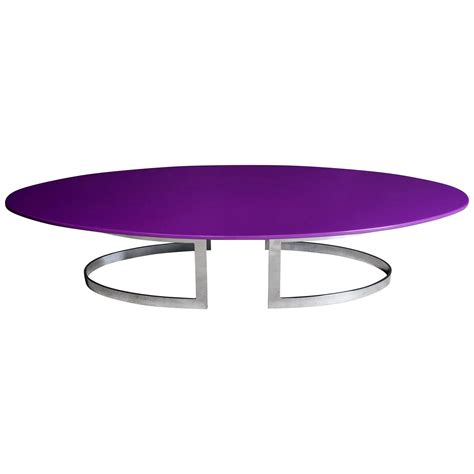 Round Steel and Glass Coffee Table by Vittorio Introini for Vips Residence at 1stDibs