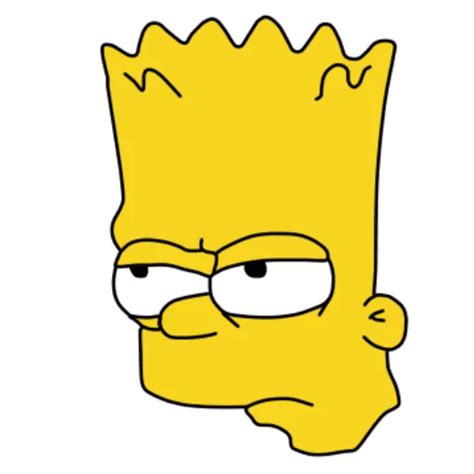 Bart Simpson Angry Face - Sticker Mania