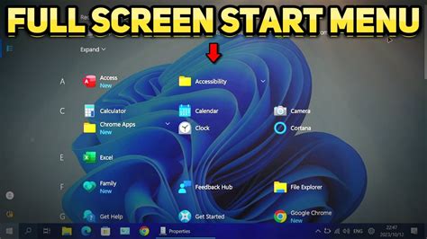 How to Make the Start Menu Full Screen in Windows 11 (Tutorial) - YouTube