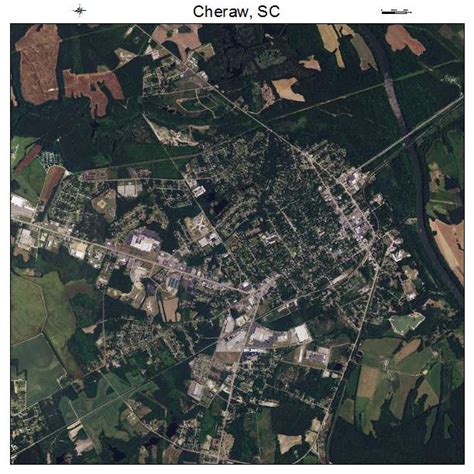 Aerial Photography Map of Cheraw, SC South Carolina