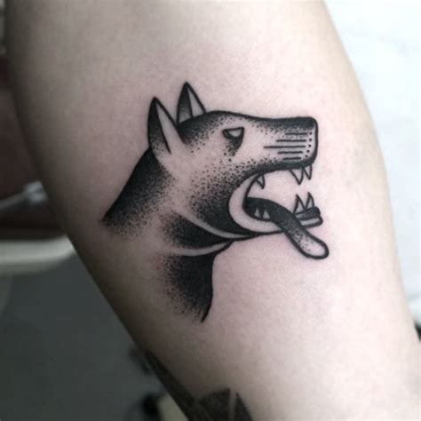 Angry doggo by @edzlotin - Tattoogrid.net