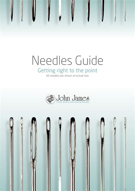 Needles Guide | Sewing needle sizes, Sewing needles, Hand sewing