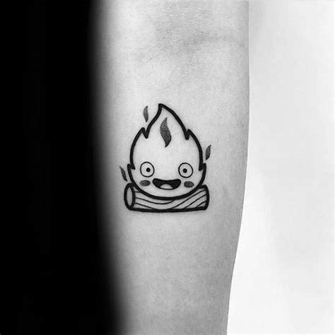 30 Calcifer Tattoo Designs For Men - Howl's Moving Castle Ideas