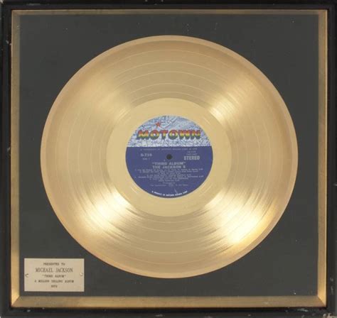 THE JACKSON 5 "GOLD" RECORD AWARD