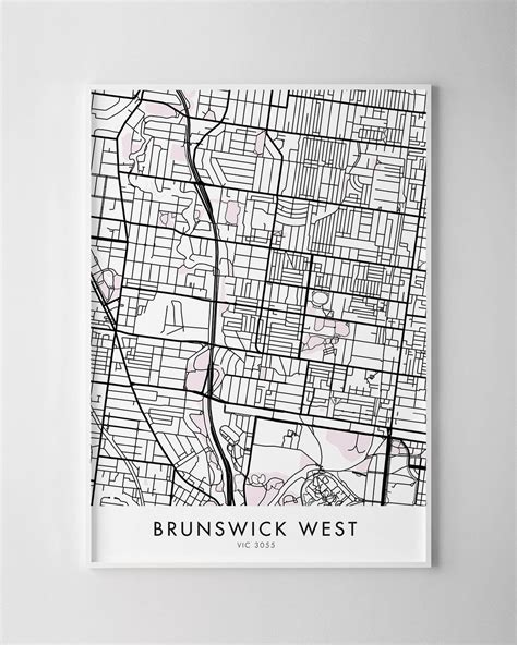 Melbourne – Brunswick West Map Print (A1 Size) | Chelsea Chelsea