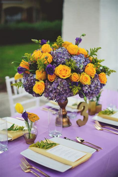 49 best Purple & Yellow Wedding Decor images on Pinterest | Marriage ...