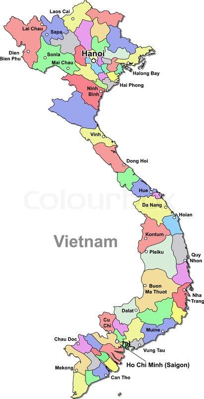 Vietnam map | Stock vector | Colourbox