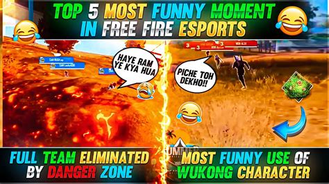 TOP 5 MOST FUNNY MOMENTS IN FREE FIRE ESPORTS | BEST FUNNY MOMENTS IN ...