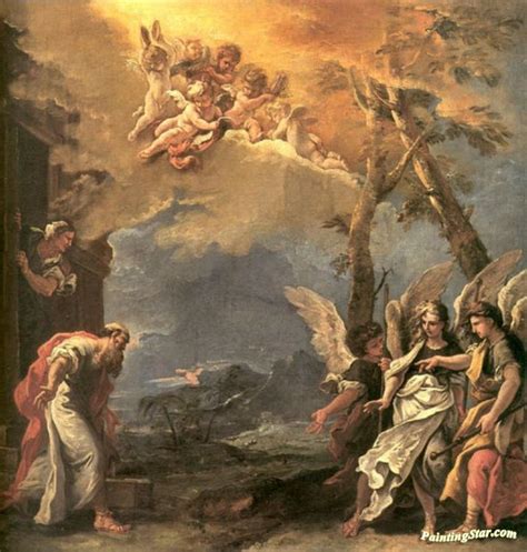 Abraham And Angels Artwork By Sebastiano Ricci Oil Painting & Art Prints On Canvas For Sale ...