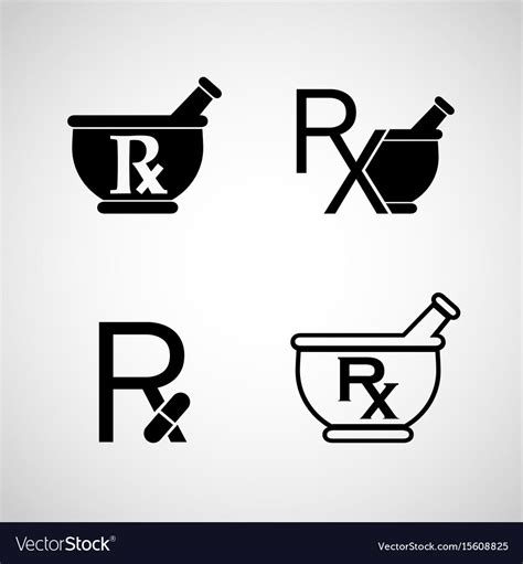 Pharmacy logo icon set Royalty Free Vector Image