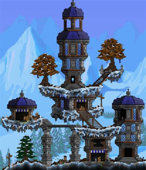 Snow pylon build (Finished) : Terraria | Terraria house design ...