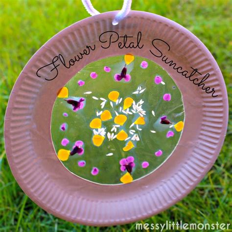 Flower Petal Suncatcher - Messy Little Monster