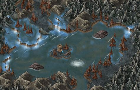 The Lair of the Aboleth (Inkarnate) : battlemaps