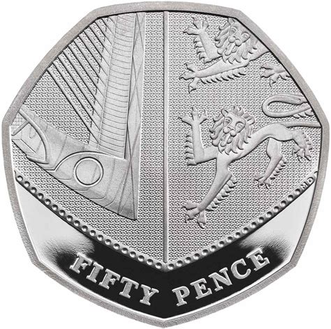 Fifty Pence 2019 Royal Shield, Coin from United Kingdom - Online Coin Club