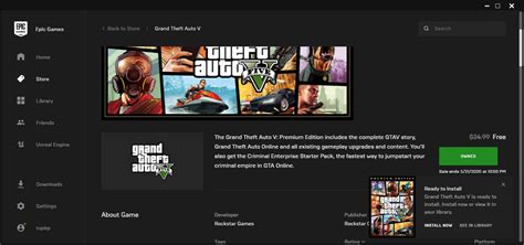 GTA 5, Free on Epic Games Store, just "bought" it, but I can't install ...