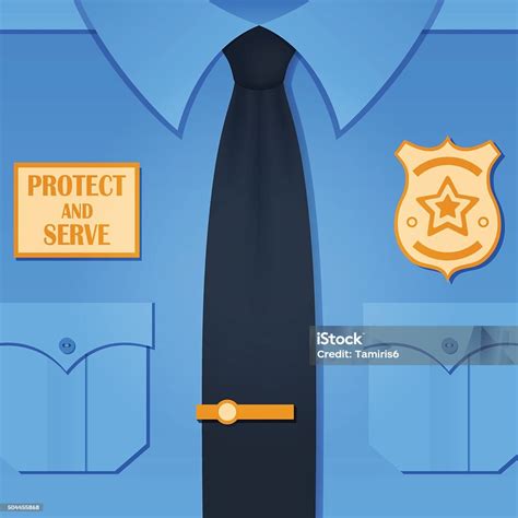 Background With Police Officer Uniform Stock Illustration - Download ...