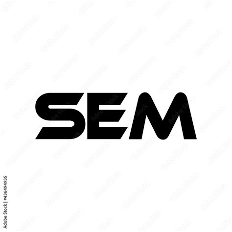 SEM letter logo design with white background in illustrator, vector ...