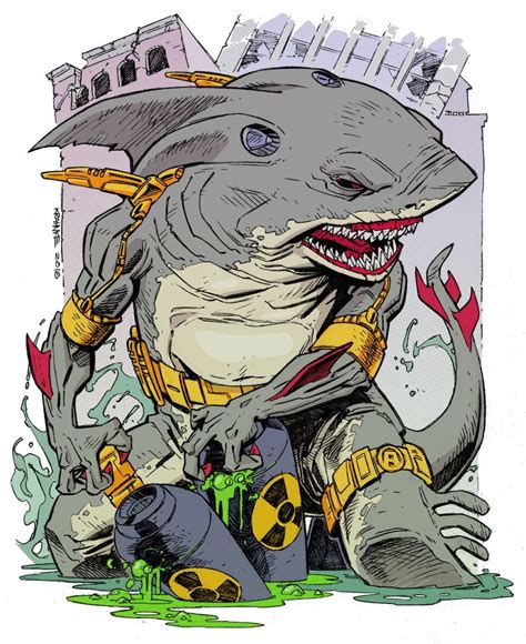 Armaggon -- art by Andrew Krahnke - mutant cyborg shark from the future - one of the TMNT's most ...