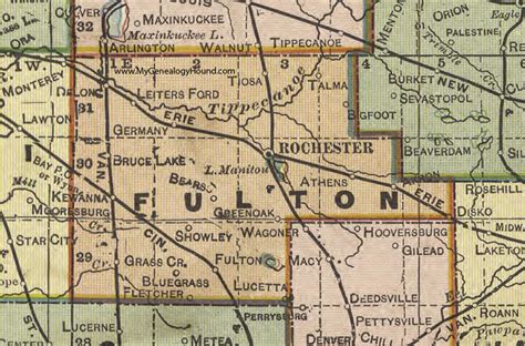 Fulton County, Indiana, 1908 Map, Rochester