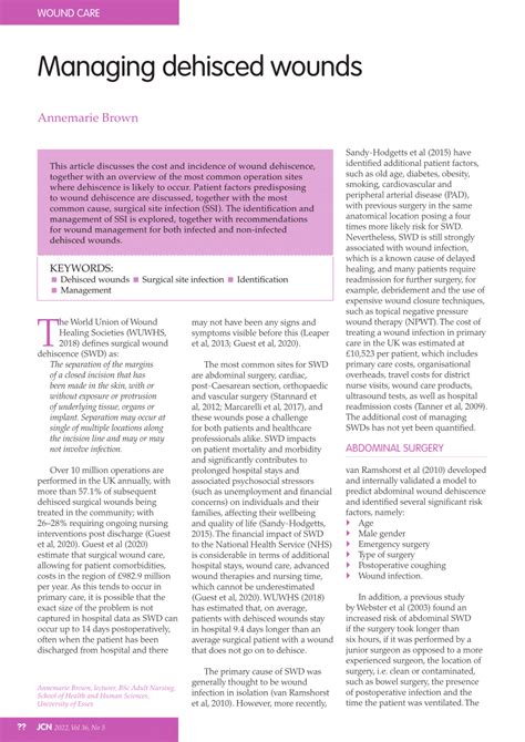 (PDF) Managing dehisced wounds