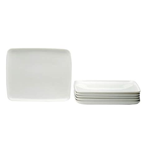 Every Time White Rectangular Plate Set (Set of 6) - On Sale - Bed Bath ...