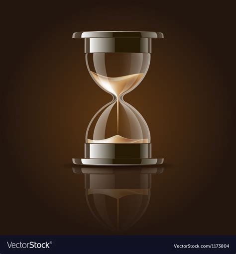 Sand falling in the hourglass Royalty Free Vector Image